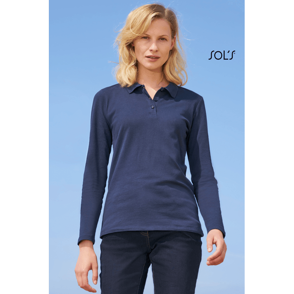 SOL'S | Polo piqué de manga larga para mujer SOL'S | Polo piqué de manga larga para mujer